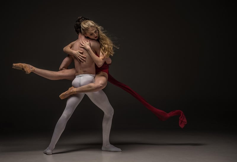 Ballet dancer practicing